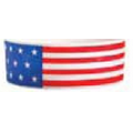 American Flag Strong Band Tyvek Wristband (Pre-Printed)